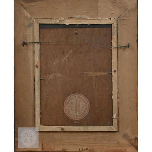 322 - 19th century English school - Sleeping cat, oil on canvas, 17 x 24 cm to/w A Walker - Chicken and ra... 