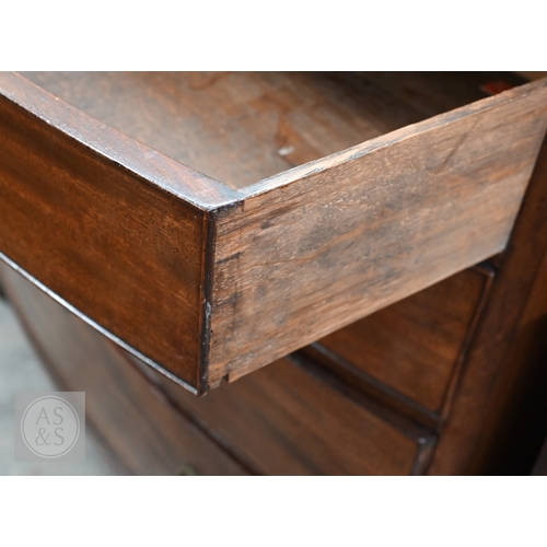 40 - A 19th century mahogany bowfront chest of two short over three long drawers