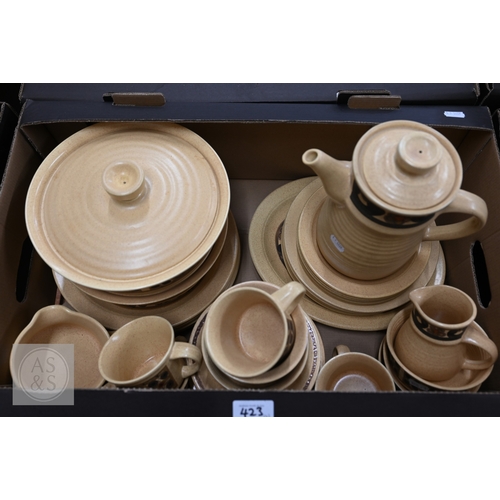 A Castro (Spain) 1950s coffee service, to/w a boxed set of six dessert ...