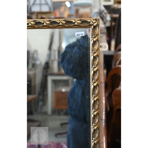 5 - A large square mirror in decorative foliate giltwood frame, 124 x 124 cm