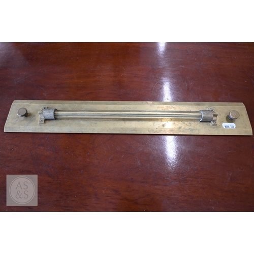 #A vintage Army and Navy CSI navigator's brass rolling ruler, 46.5 cm ...