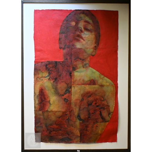 650A - Graham Dean (b 1951) - 'Rise', watercolour on handmade Indian paper, 1999, 196 x 123 cm&nbsp;ARR may... 