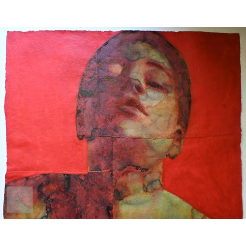 650A - Graham Dean (b 1951) - 'Rise', watercolour on handmade Indian paper, 1999, 196 x 123 cm&nbsp;ARR may... 