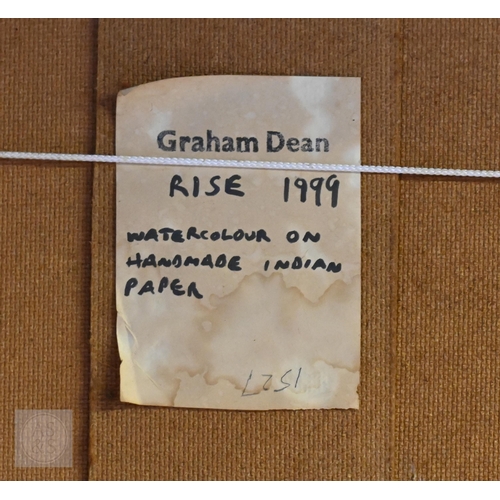 650A - Graham Dean (b 1951) - 'Rise', watercolour on handmade Indian paper, 1999, 196 x 123 cm&nbsp;ARR may... 