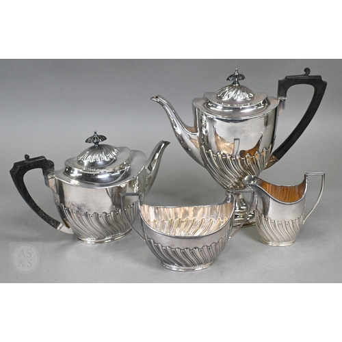 10 - A Victorian Elkington & Co electroplated four-piece tea/coffee service, to/w various other vinta... 