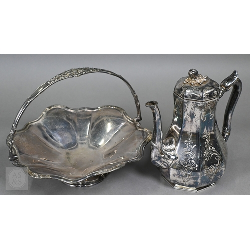 10 - A Victorian Elkington & Co electroplated four-piece tea/coffee service, to/w various other vinta... 