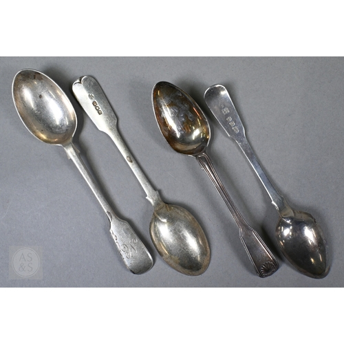 35 - A Victorian Scottish King's pattern (variant) silver tablespoon, J & W Mitchell, Glasgow 1842, t... 