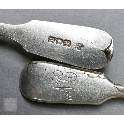 35 - A Victorian Scottish King's pattern (variant) silver tablespoon, J & W Mitchell, Glasgow 1842, t... 