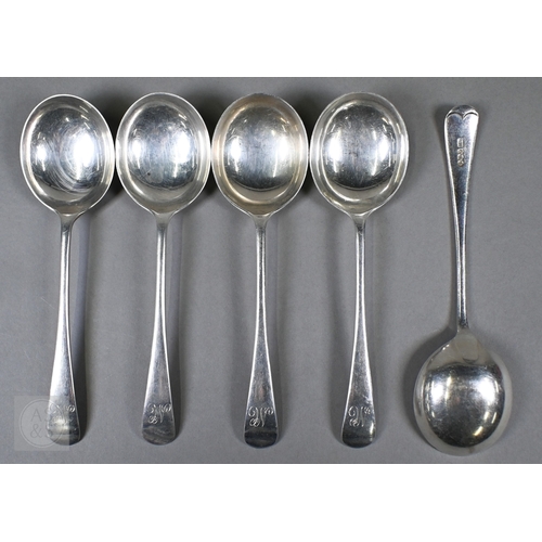 35 - A Victorian Scottish King's pattern (variant) silver tablespoon, J & W Mitchell, Glasgow 1842, t... 