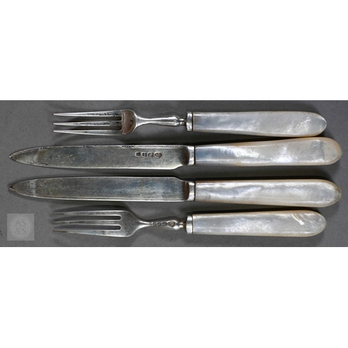 64 - A oak canteen of silver Old English pattern flatware for up to twelve settings (some missing element... 