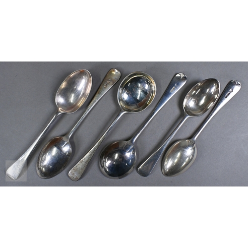 64 - A oak canteen of silver Old English pattern flatware for up to twelve settings (some missing element... 