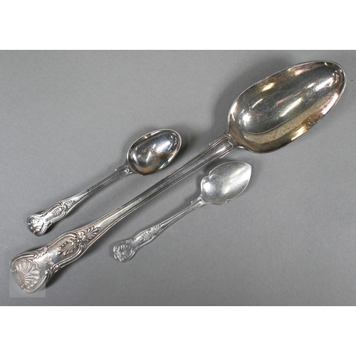 A matched set of Kings Pattern silver flatware, William IV, Victorian ...