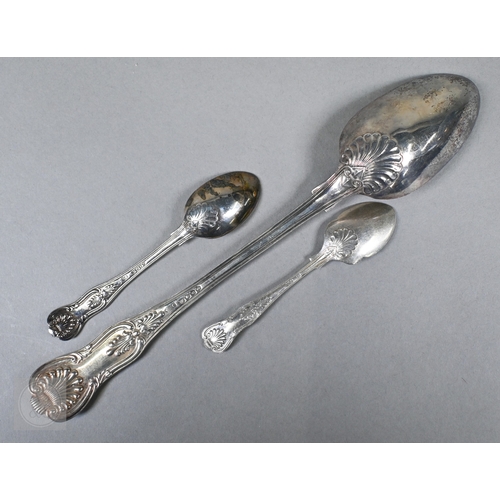 A matched set of Kings Pattern silver flatware, William IV, Victorian ...