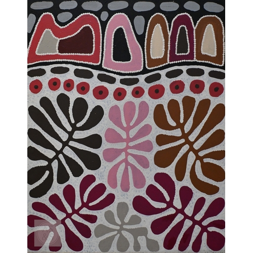 600 - Mitjili Naparrula (Australian, 1945-2019) - 'Watiya Tjuta & Irantji Dreaming With Clouds', 2010,... 