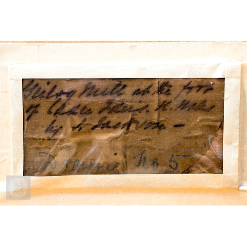 625 - S Jackson - 'Mill at Cader Idris, N Wales', watercolour, 36 x 54 cm, old handwritten label to revers... 