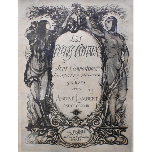 640 - André Lambert - A set of eight lithographs - 'Les Sept Peches Capitaux', including L'Avarice, L'Orgu... 