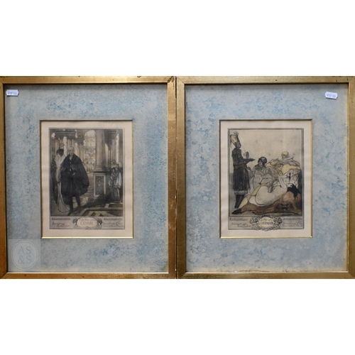 640 - André Lambert - A set of eight lithographs - 'Les Sept Peches Capitaux', including L'Avarice, L'Orgu... 
