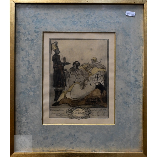 640 - André Lambert - A set of eight lithographs - 'Les Sept Peches Capitaux', including L'Avarice, L'Orgu... 