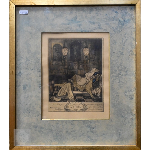 640 - André Lambert - A set of eight lithographs - 'Les Sept Peches Capitaux', including L'Avarice, L'Orgu... 