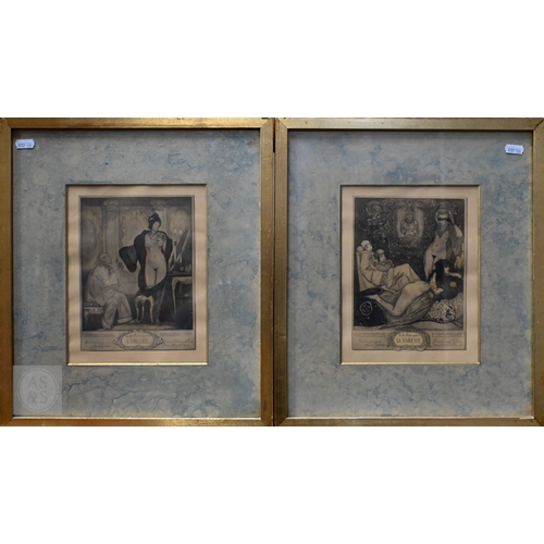 640 - André Lambert - A set of eight lithographs - 'Les Sept Peches Capitaux', including L'Avarice, L'Orgu... 