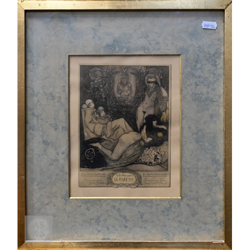 640 - André Lambert - A set of eight lithographs - 'Les Sept Peches Capitaux', including L'Avarice, L'Orgu... 