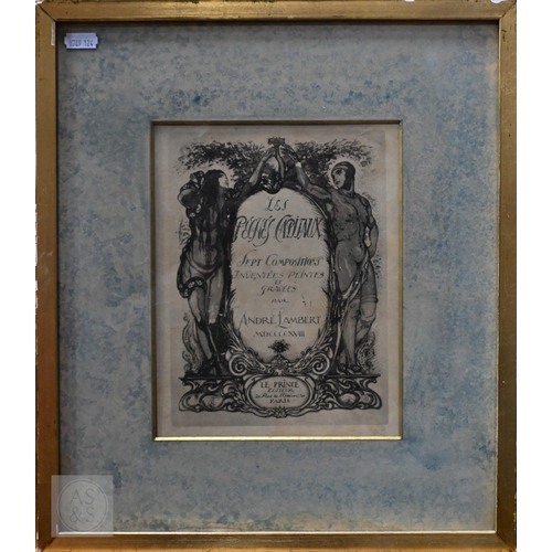 640 - André Lambert - A set of eight lithographs - 'Les Sept Peches Capitaux', including L'Avarice, L'Orgu... 