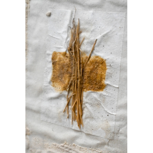 650 - Graçia Pereira Coutinho (Portuguese, b 1949) - Untitled, no 7, mixed media, signed to verso, 40 x 32... 