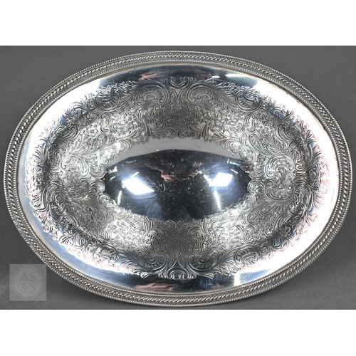 21 - A Regency Old Sheffield Plate desk-stand fitted with nib-box flanked by two square glass pots with m... 