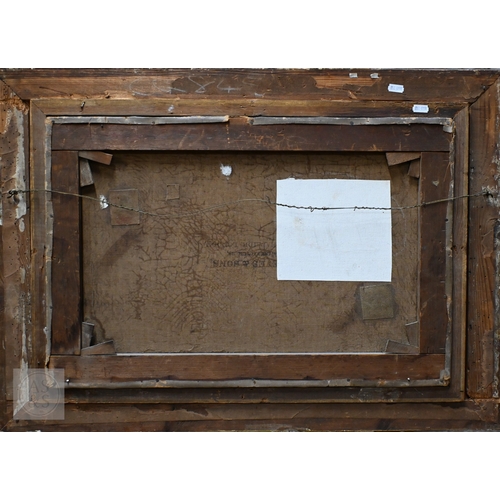 310 - W Gresley - Ramblers traversing an overgrown bridge, oil on canvas, signed and dated 1887, 40 x 60 c... 