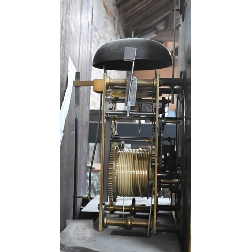 30 - Hugh Riach, London, a good mid 18th century brass mounted mahogany pagoda top longcase clock, the ei... 