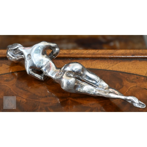 467 - # A phosphor-bronze (possibly) alloy desk-weight, in the form of an abstract female figure, 18 cm lo... 