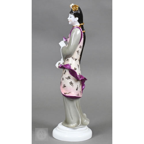 552 - A Royal Worcester figure of a Chinese lady, designed by Pinder Davis, no. 3419, 1956, 31cm high