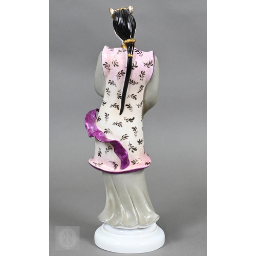 552 - A Royal Worcester figure of a Chinese lady, designed by Pinder Davis, no. 3419, 1956, 31cm high
