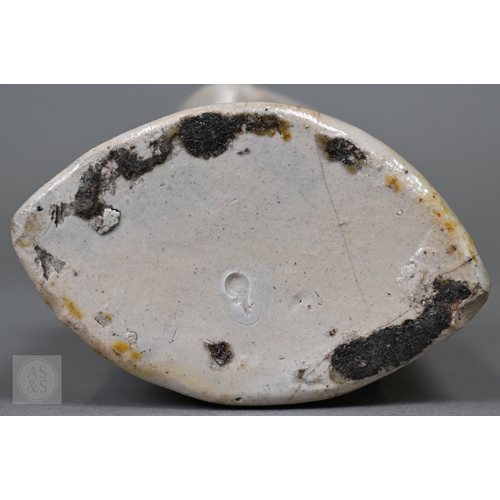 553 - An early 19th Century commemorative stoneware flask, modelled as Lord Brougham, holding the Reform B... 