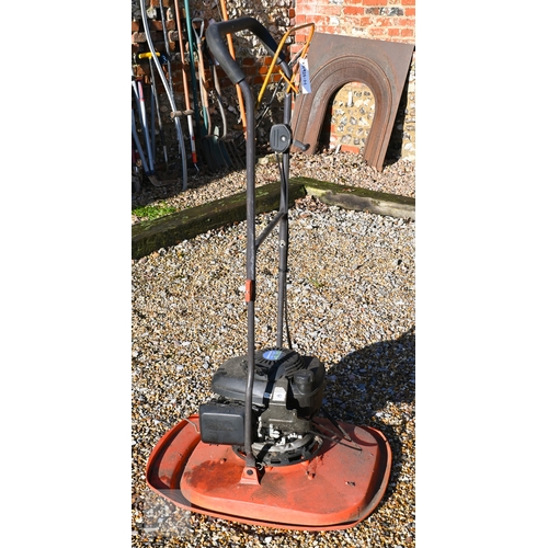 13 - A Hyundai petrol brush cutter c/with straps to/with a Honda 4.5 HP petrol hover mower and a Ryobi On... 