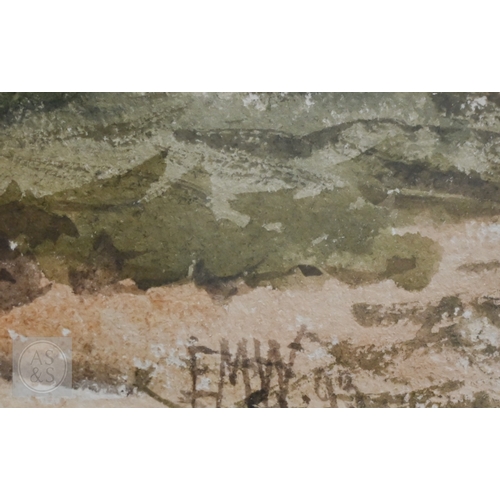 338 - Six various pictures - two Venetian watercolour views; E S Wimperis - two of Bosham, watercolour; an... 