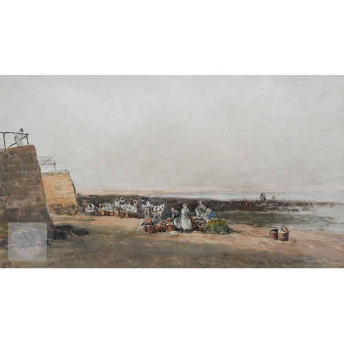 338 - Six various pictures - two Venetian watercolour views; E S Wimperis - two of Bosham, watercolour; an... 