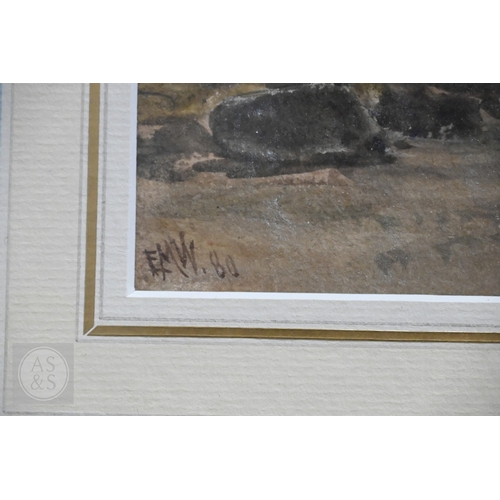 338 - Six various pictures - two Venetian watercolour views; E S Wimperis - two of Bosham, watercolour; an... 