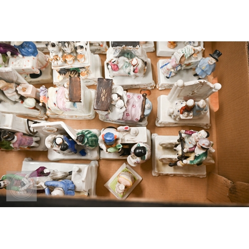 406 - Thirty one antique ceramic fairings and similar groups (box)