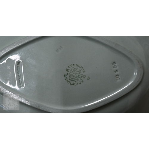 428 - A selection of Wedgwood Queen's Ware tableware, to/w various French red-glazed coffee ware, includin... 