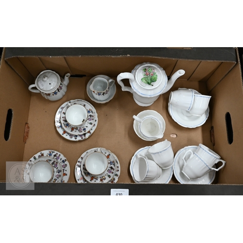 430 - # A Crown Staffordshire coffee service, to/w a nursery tea set (box)
