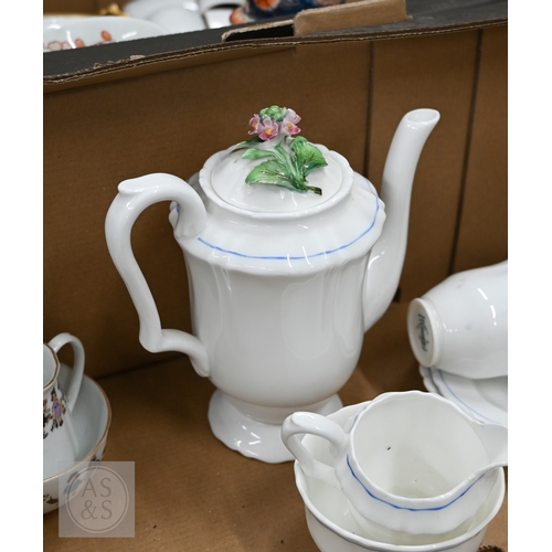 430 - # A Crown Staffordshire coffee service, to/w a nursery tea set (box)