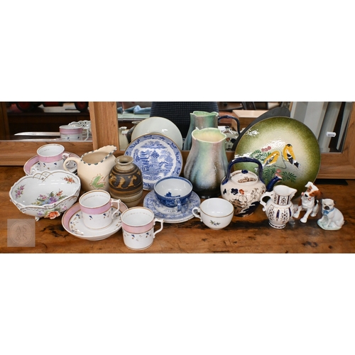 443 - Various 19th century and later decorative ceramics including Derby, Wedgwood, Royal Doulton Terrier,... 