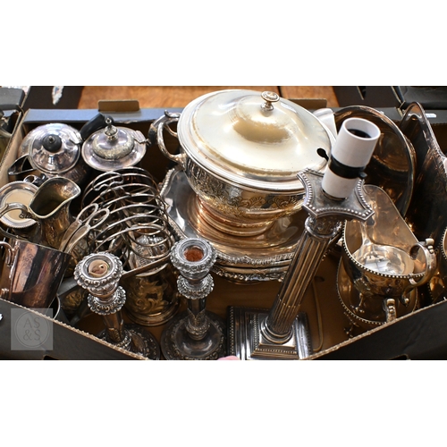 476 - A quantity of Victorian and later EP wares, including three-piece coffee service, fruit dish, dishes... 