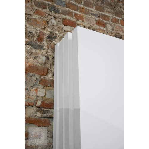 48 - A set of nine large white finished double sided 'Jix-A-wall' exhibition panels by Flexibitions Ltd, ... 