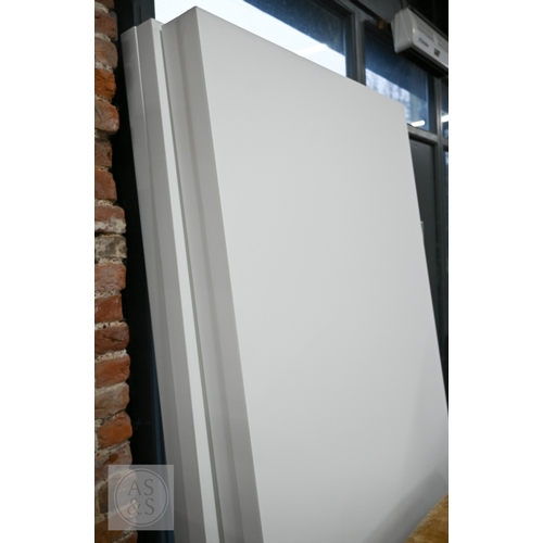 48 - A set of nine large white finished double sided 'Jix-A-wall' exhibition panels by Flexibitions Ltd, ... 