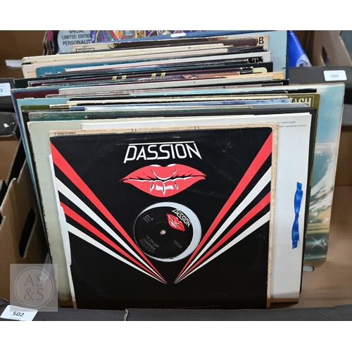 502 - A quantity of assorted vinyl LP records mostly 1970s/80s/90s incl. Cat Stevens; Beach Boys; Bee Gees... 