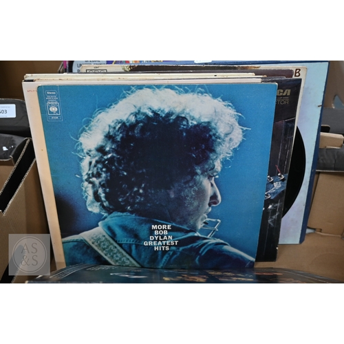 502 - A quantity of assorted vinyl LP records mostly 1970s/80s/90s incl. Cat Stevens; Beach Boys; Bee Gees... 