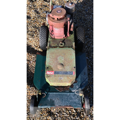 8 - Three old lawnmowers - a Hayter 'Twenty One' 206 cc 5HP orchard mower; a Ransomes 'Super Bowl 51' wi... 