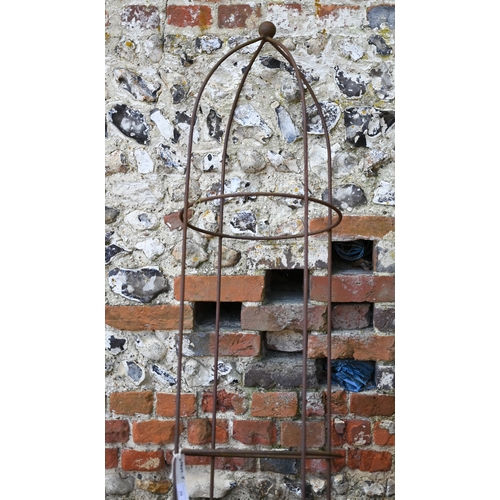 29 - A ball head garden plant obelisk to/with a circular ball head frame (2)